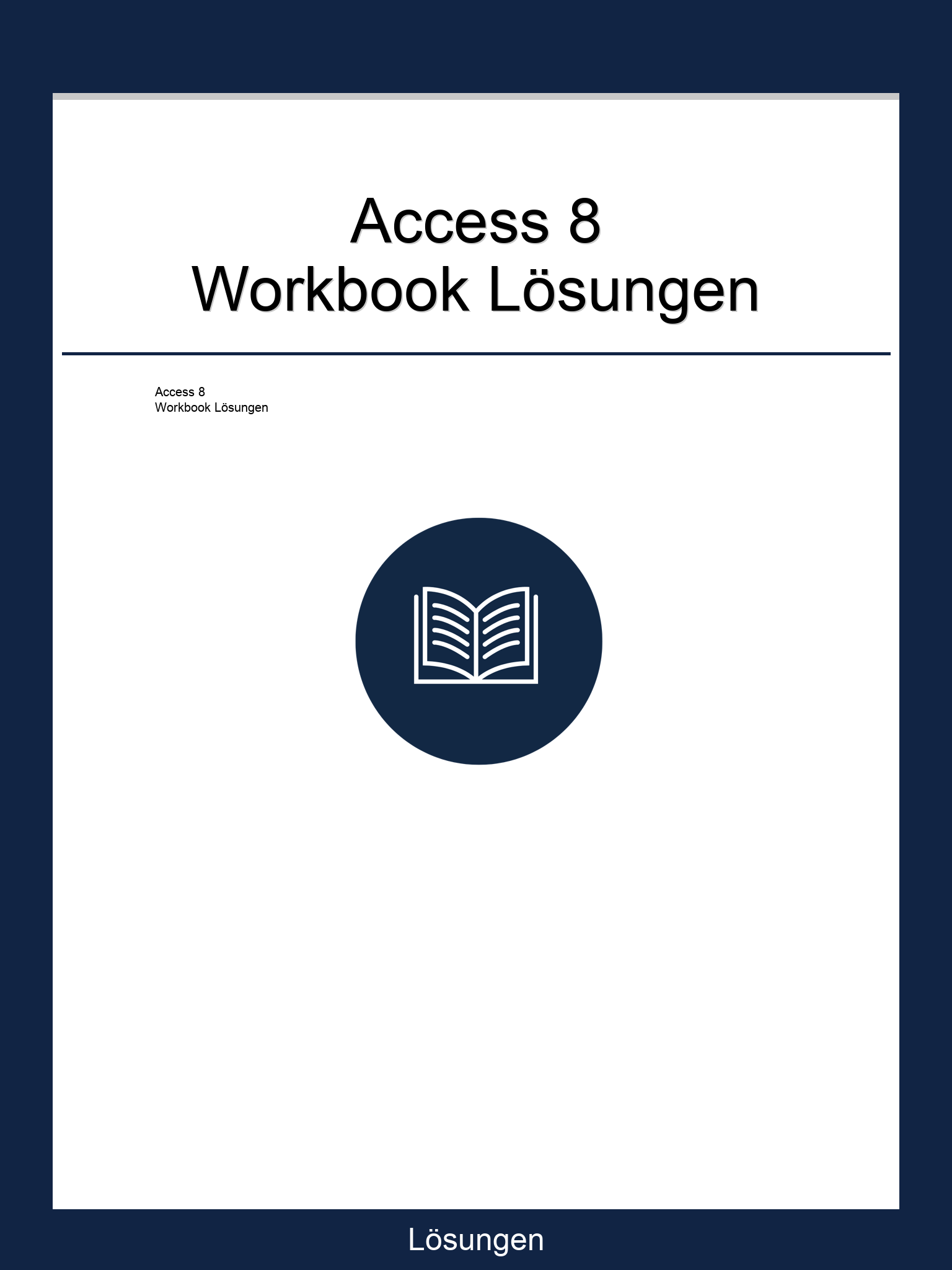 Access 8 Workbook Lösungen PDF