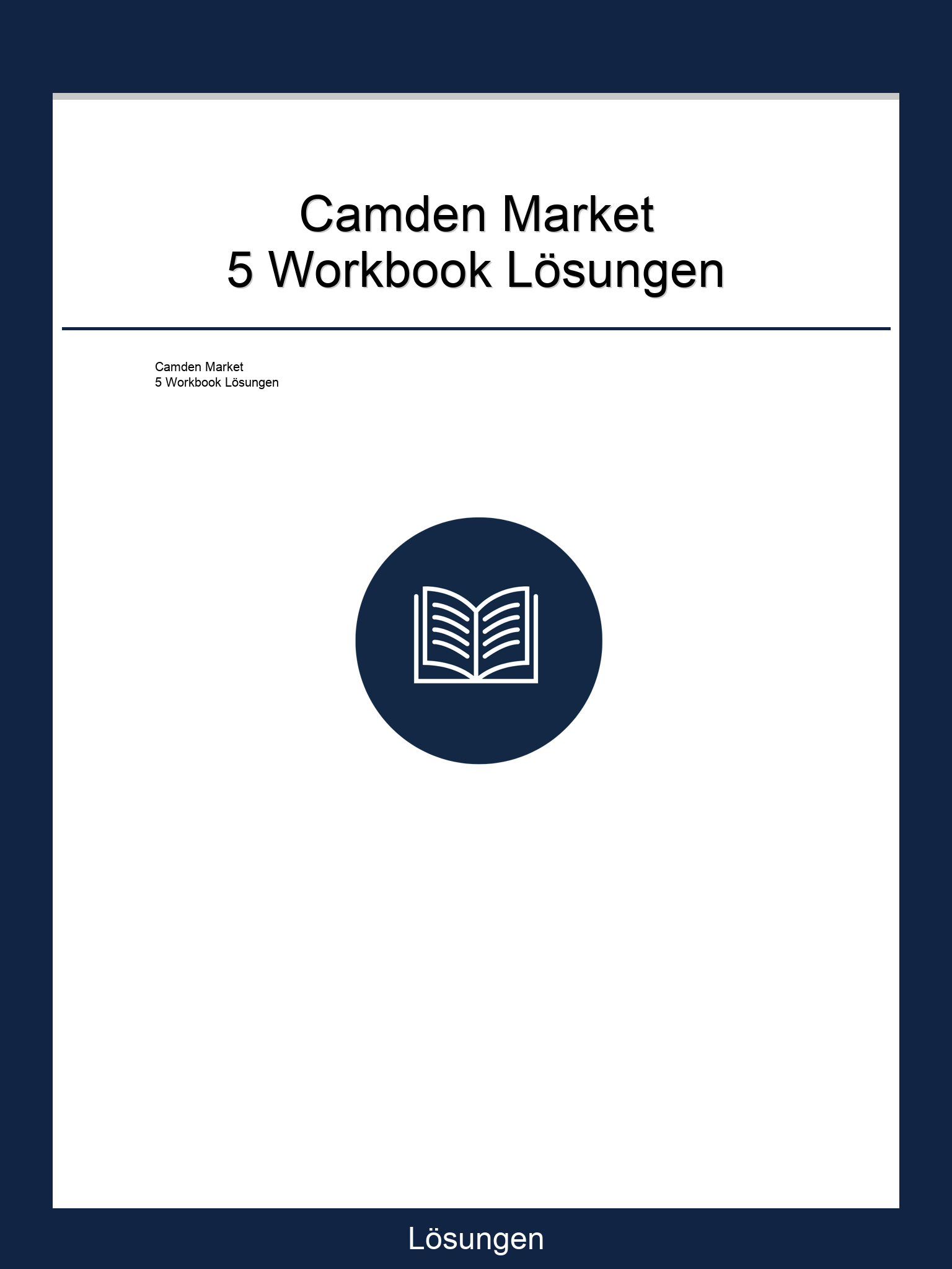 Camden Market 5 Workbook Lösungen PDF