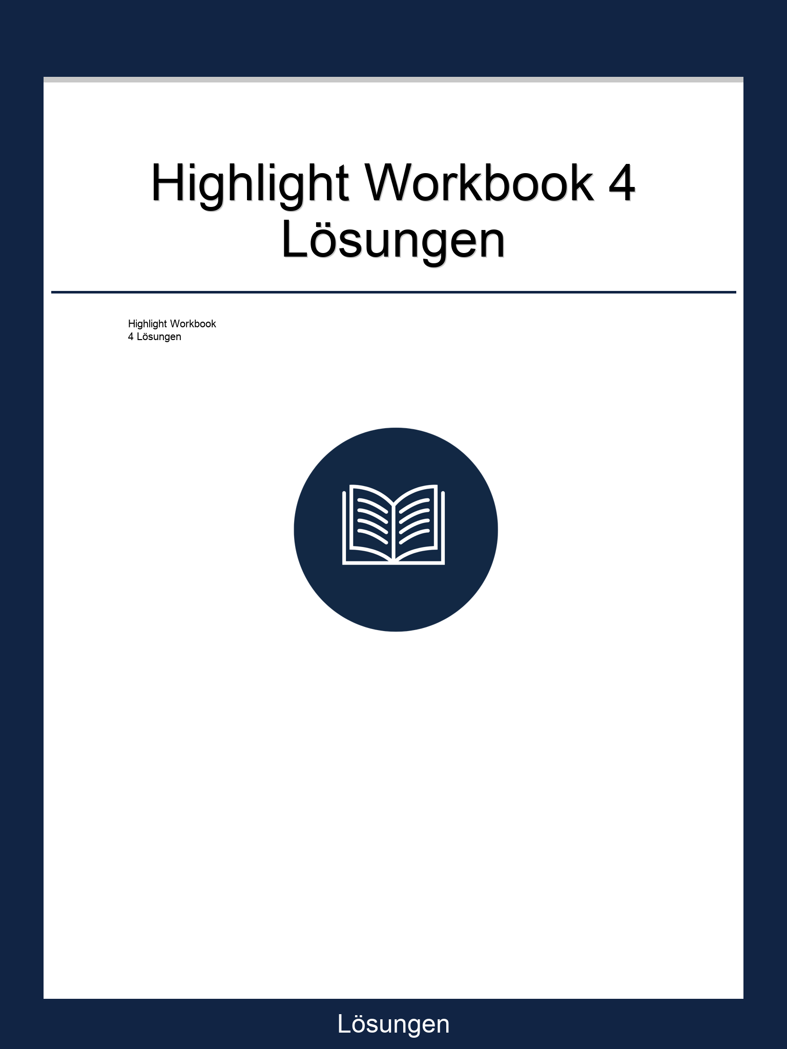 Highlight Workbook 4 Lösungen