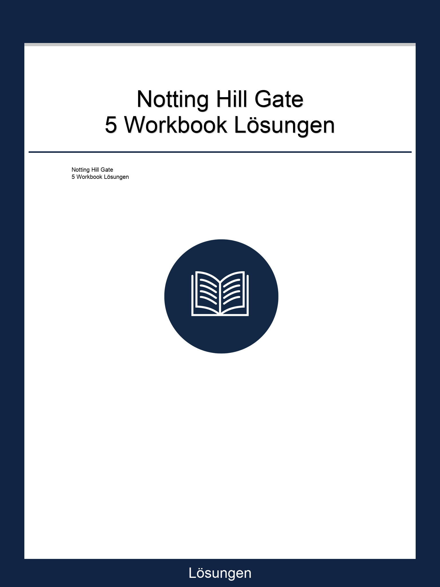 Notting Hill Gate 5 Workbook Lösungen PDF