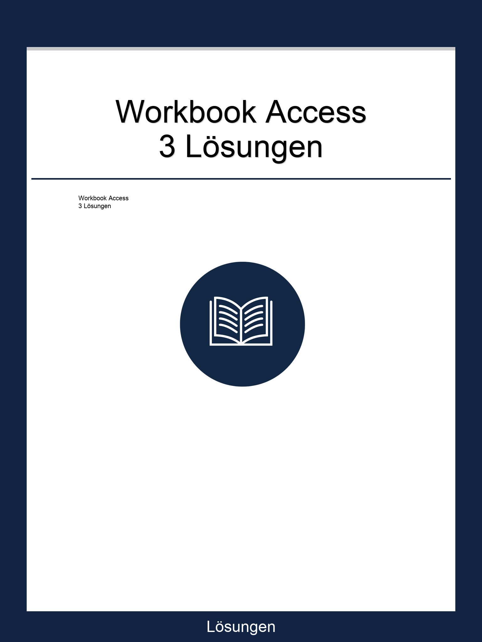 Workbook Access 3 Lösungen PDF